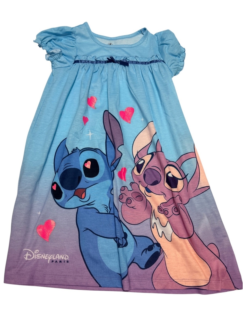 NWOT Disneyland Paris Stitch and Angel Girls Nightgown Dress Size 8